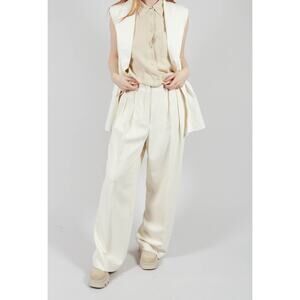 Beatrice B Mira Wide Leg Pants Trousers in Sea Salt 0